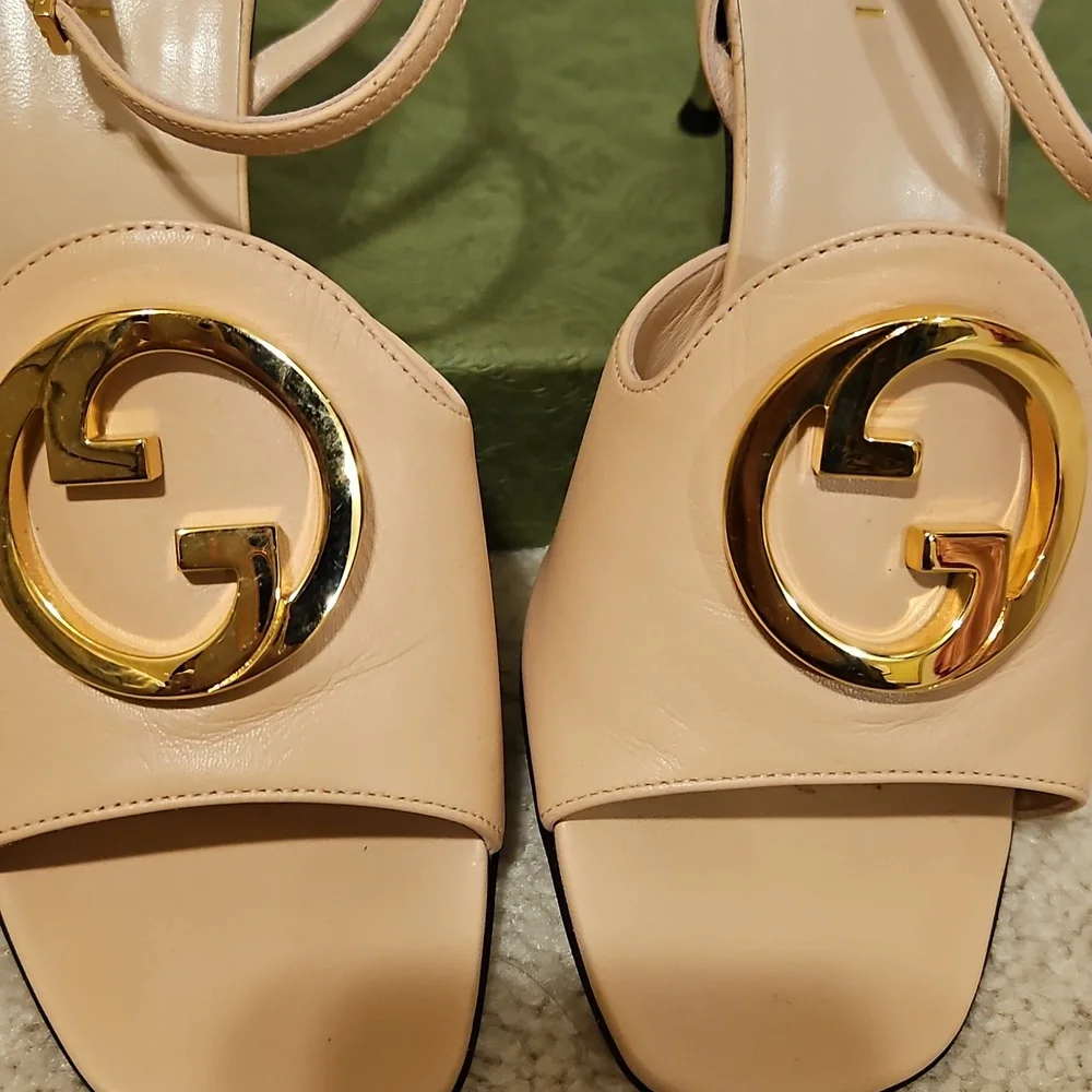 🛑GUCCI Blondie Leather Sandal - Picture 3 of 7